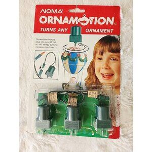 Vintage Noma Ornamotion Motors 3 Pack Turns any Christmas Ornament NOS new